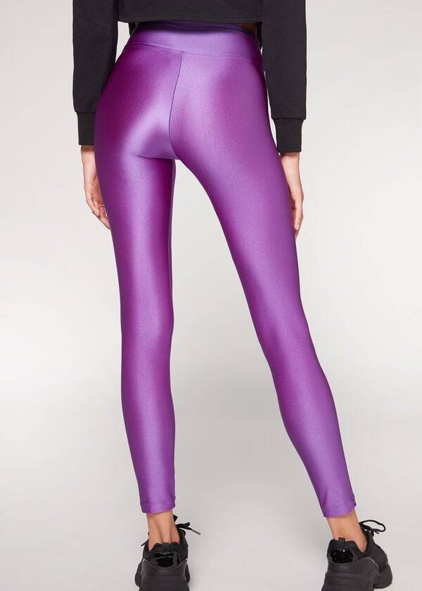 Leggins Calzedonia Super Shiny Mujer Moradas | CL2691KI