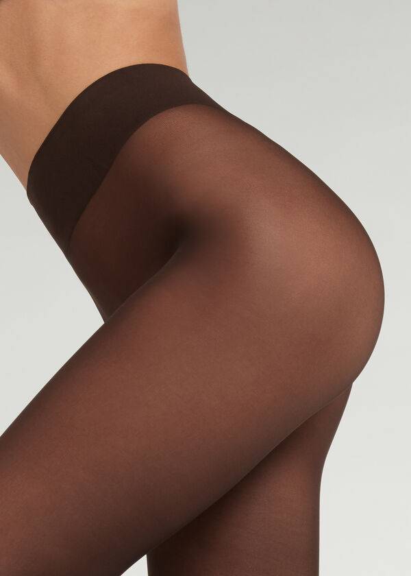 Mallas Calzedonia 30 Denier Total Comodidad Soft Touch Opaque Mujer Cafe | CL1015RW