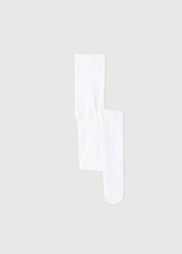 Mallas Calzedonia Glitter Microfiber Niños Blancas | CL2978HK
