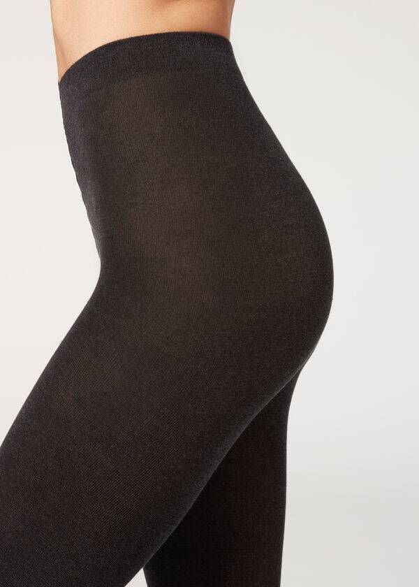 Mallas Calzedonia Opaque 150 Denier in Eco Algodon Mujer Gris | CL1055KI