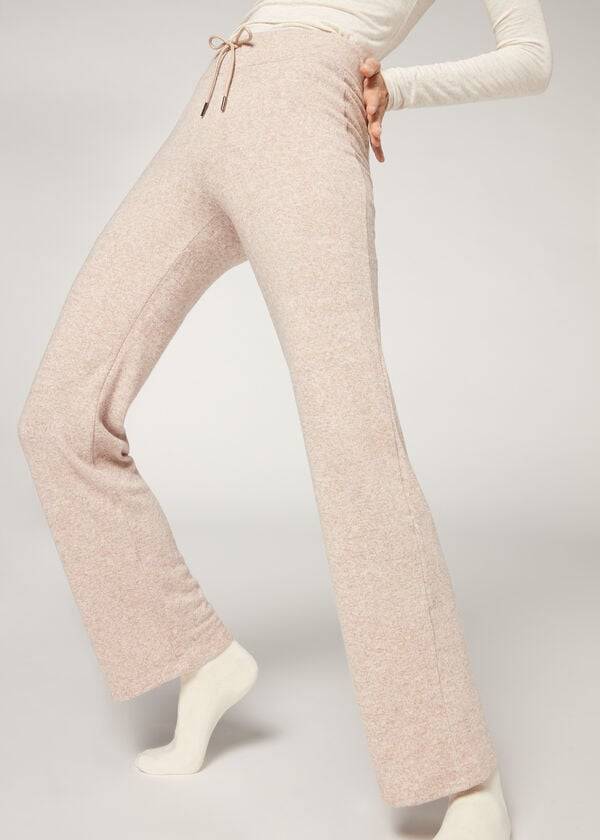Pantalones Calzedonia Cashmere Directo Mujer Beige | CL2719OR