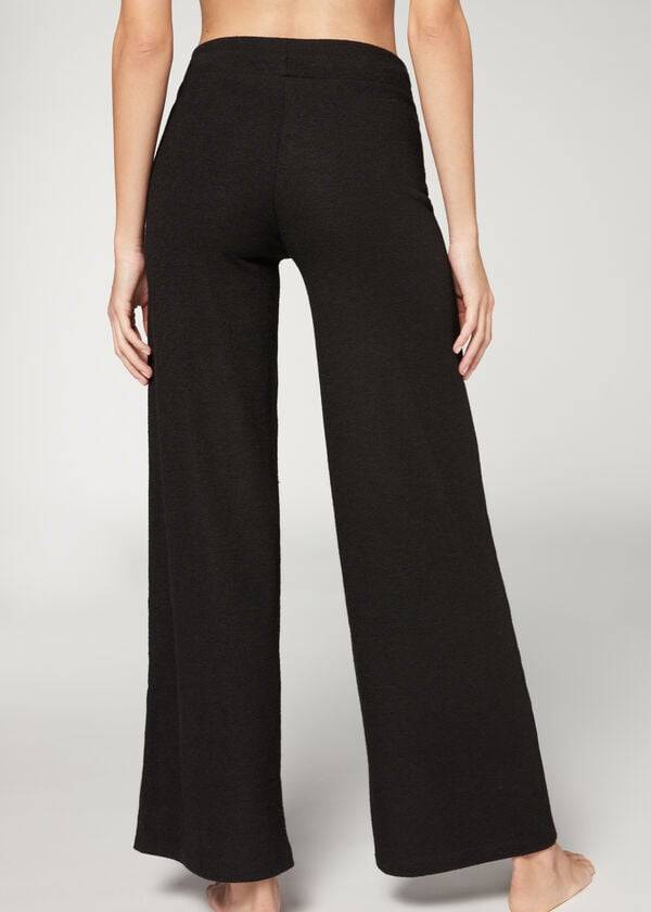 Pantalones Calzedonia Cashmere Palazzo Mujer Negras | CL2717AP