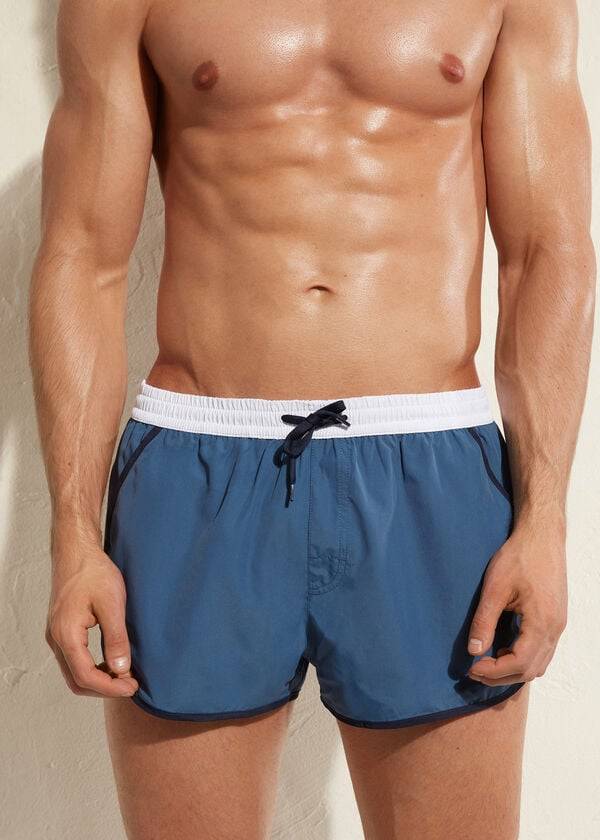 Traje De Baño Calzedonia Venice Beach Eco Hombre Azules | CL2916UT